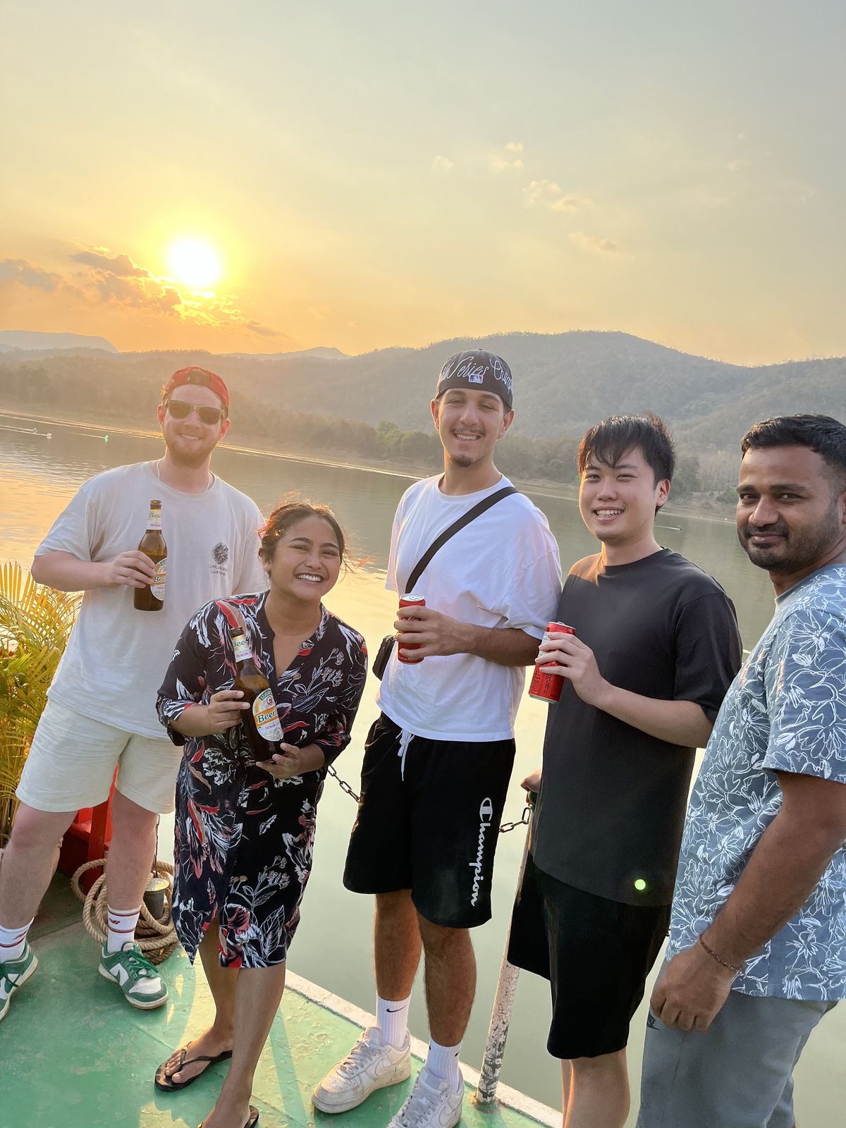 メコン川の夕日