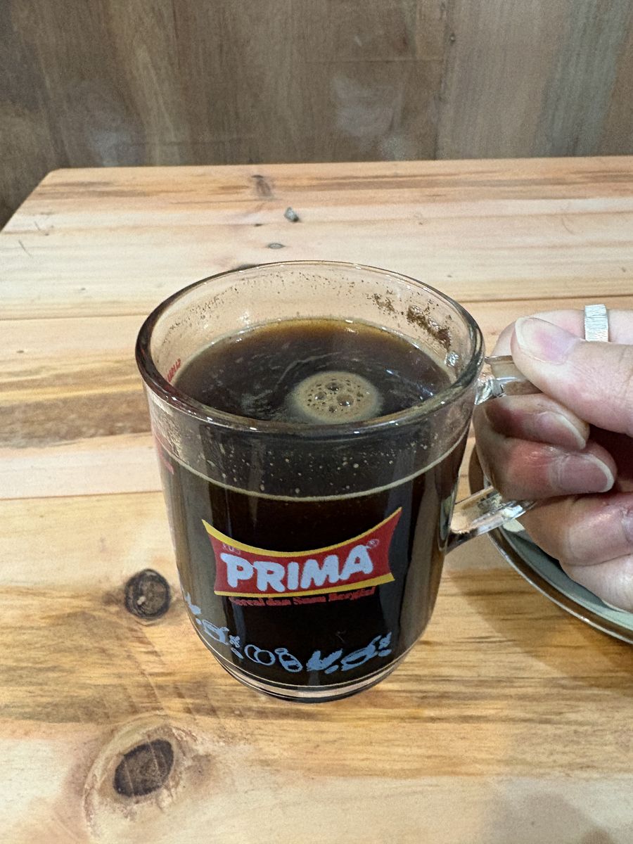 山頂付近でのコーヒー